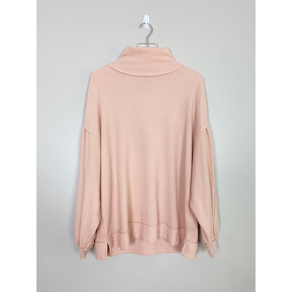 We The Free Blush Pink Pink Soft Sweater Open Back Turtleneck Ribbed Small